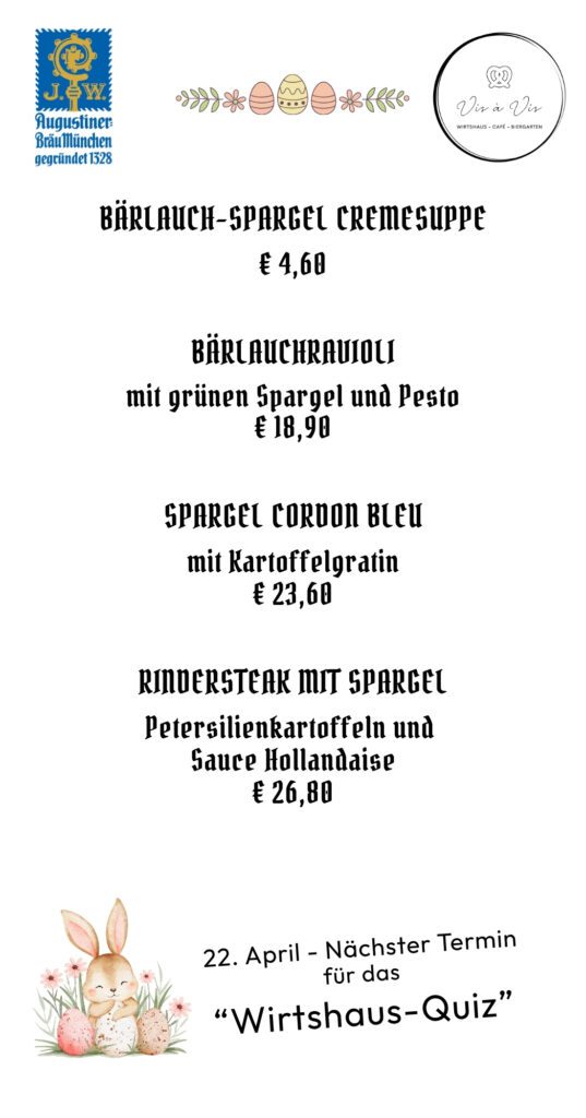 Ostersonntag & Montag